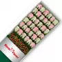Caja de Rosas Color Mix Rosado Blanco 36 Rosas