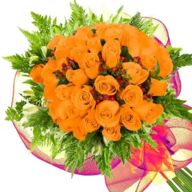 RAMO CON 34 ROSAS DAMASCO