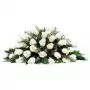 Ovalo de Condolencias 30 Rosas Blancas