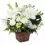Cesta de Condolencias Pequeño con Liliums y Rosas Blancas