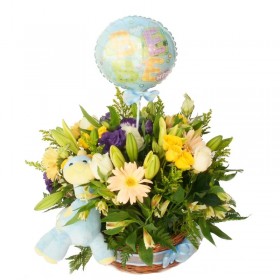 Cesta de Flores Nacimientos para Niño