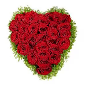 Cesta Corazón de Rosas Rojas