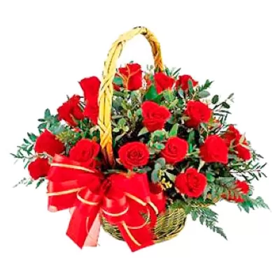 RAMO CON 12 ROSAS ROJAS + GLOBO Y PELUCHE