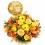 Flores para Aniversario Garberas liliums y Rosas más Globo
