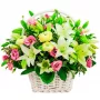 Cesta de Rosas y Liliums para Condolencia